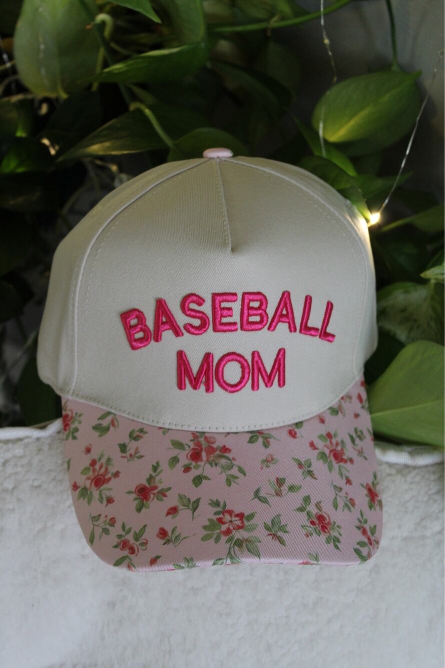 Baseball Mom Floral Trucker Hat | Brand New || Game